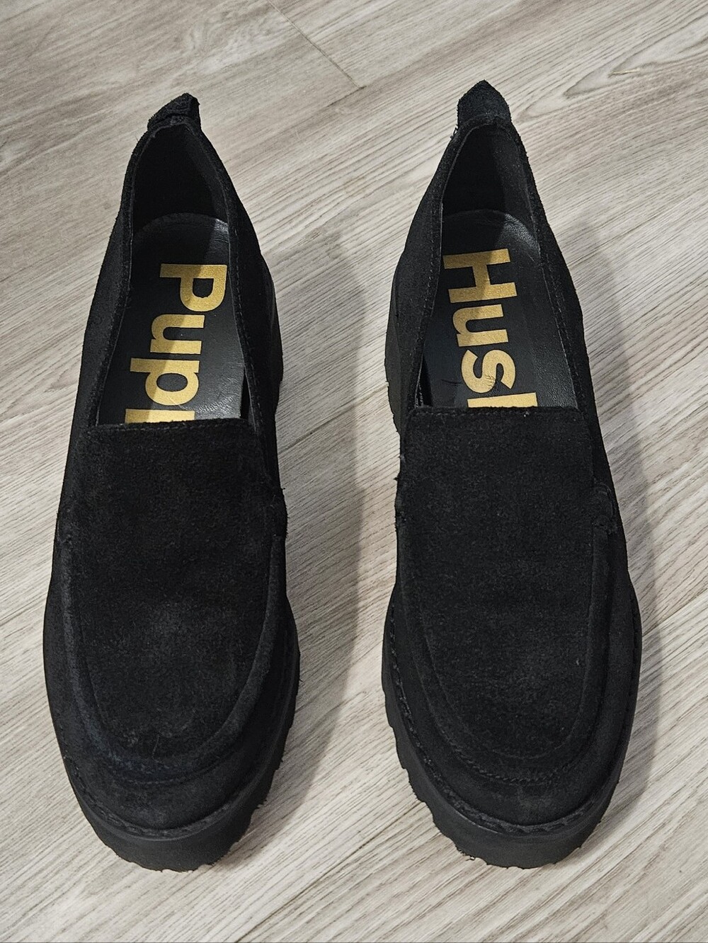 Hush Puppies Women's Black Suede Slip-On Loafers Size 7